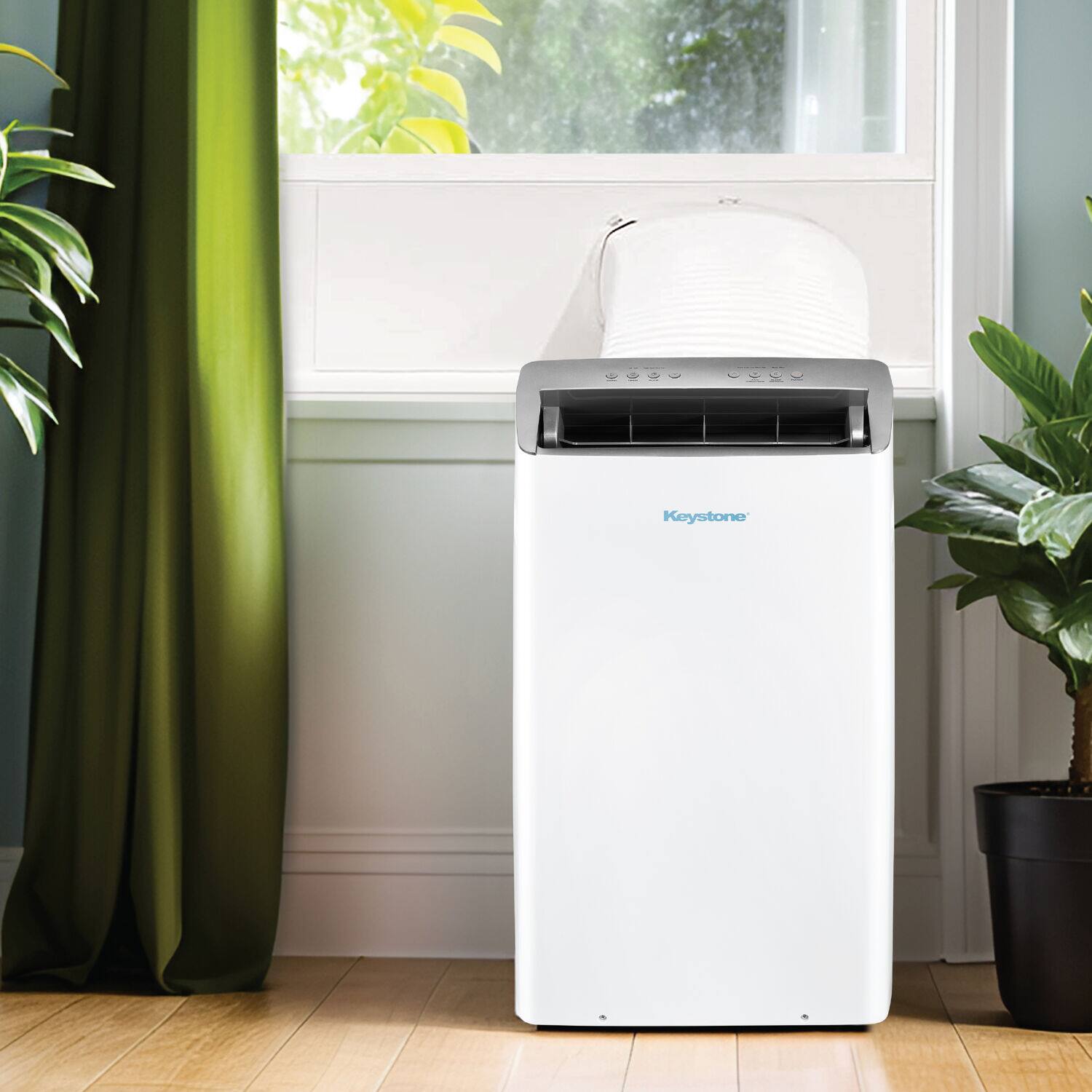 Alt View 16. Keystone - 14,000 BTU ASHRAE/12,000 BTU DOE Portable Inverter Air Conditioner with Remote Control - White.