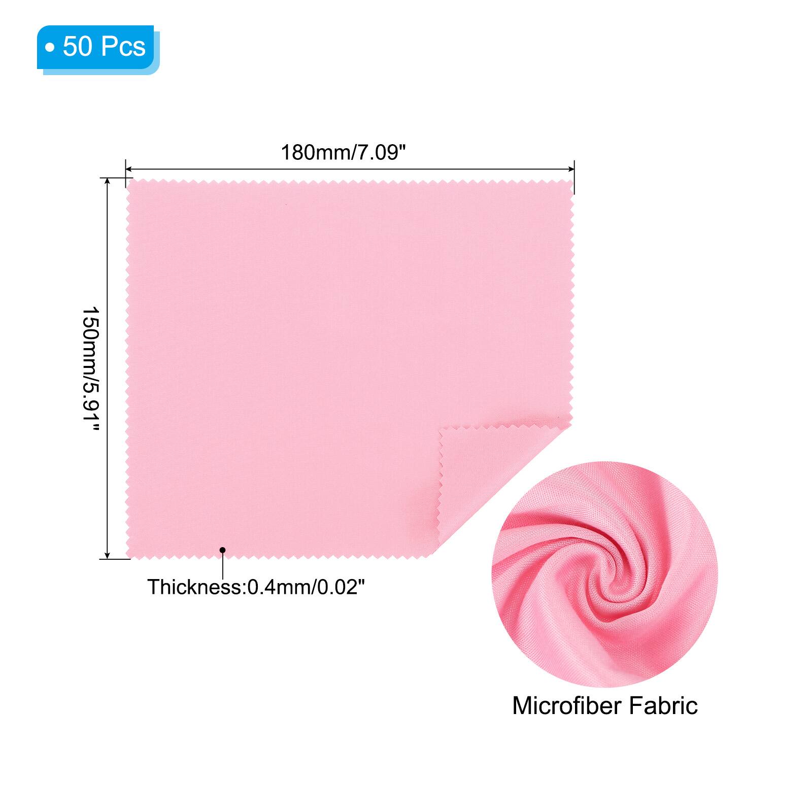 50 Pcs  
180mm/7.09" x 150mm/5.91"  
Thickness: 0.4mm/0.02"  
Microfiber Fabric