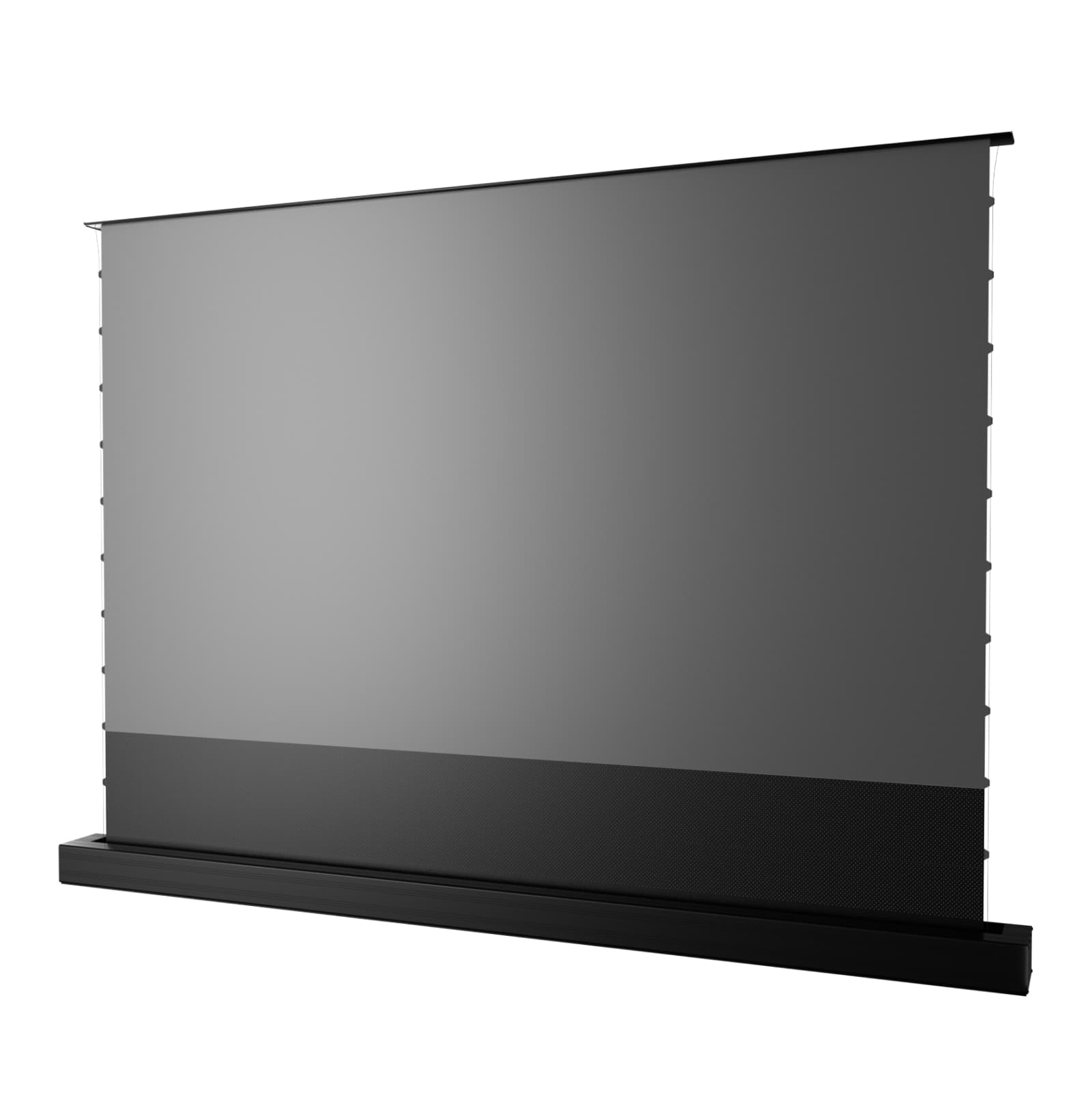 Angle. Valerion - ALR-F210LT 100" Motorized Floor Rising Long Throw Ratio ALR Screen,0.8dB Gain,4K/8K 3D,16:9 Fixed Frame - BLACK.
