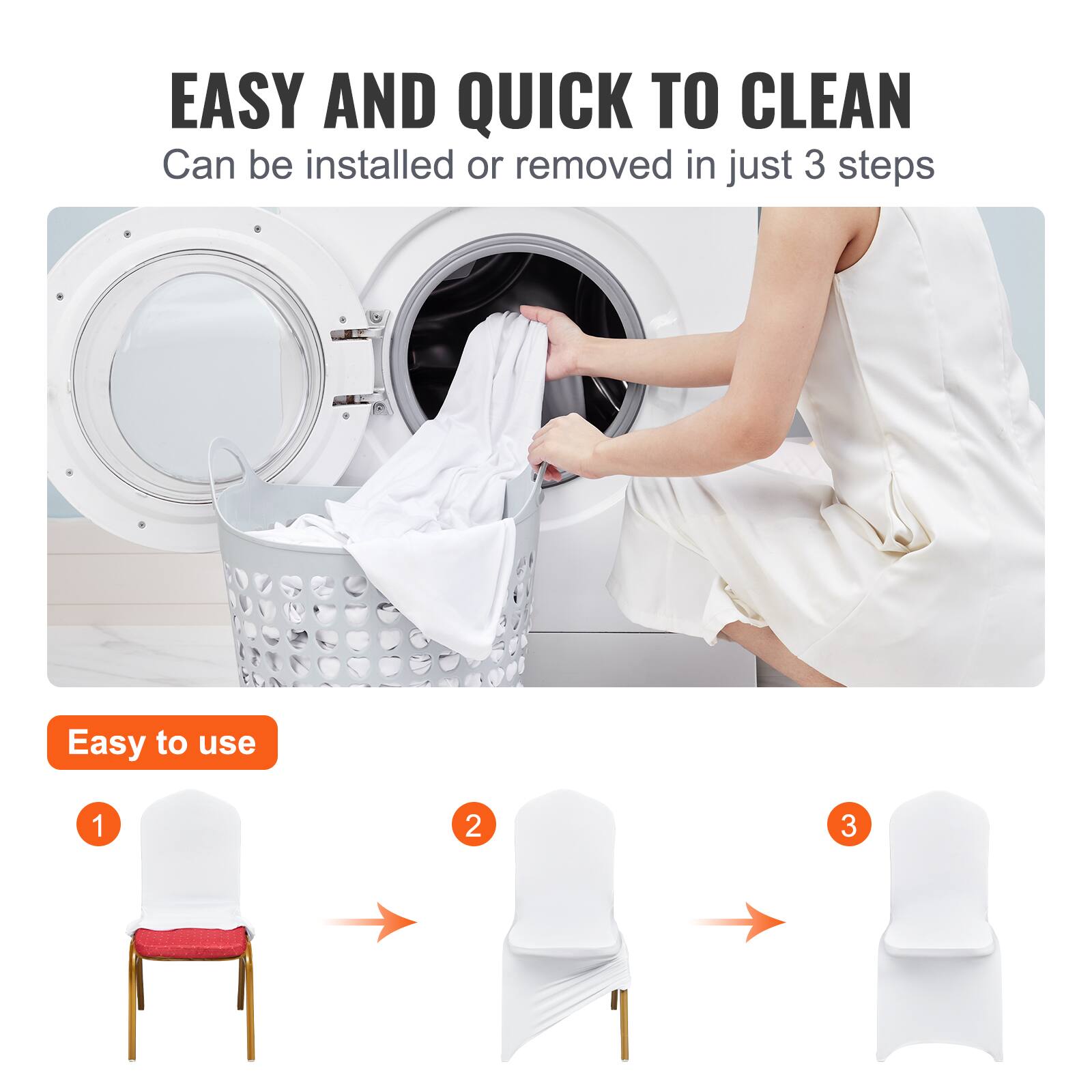 EASY AND QUICK TO CLEAN Can be installed or removed in just 3 steps Easy to use 1 2 3