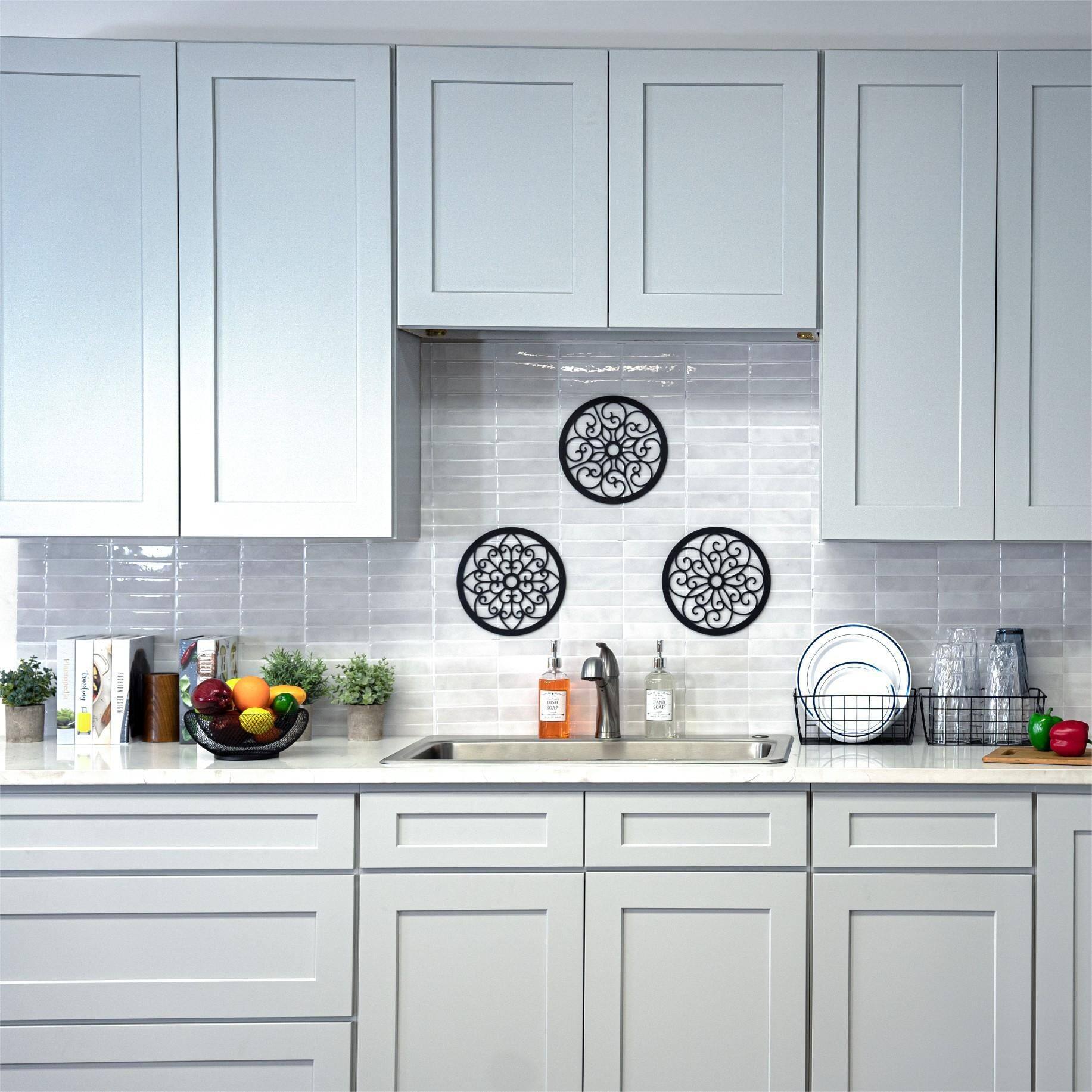 Alt View 5. Boyel Living - Dove Gray Short Corner Wall Cabinets 18.Wx12in.H Ready to Assemble Kitchen Cabinets - DOVE GRAY.