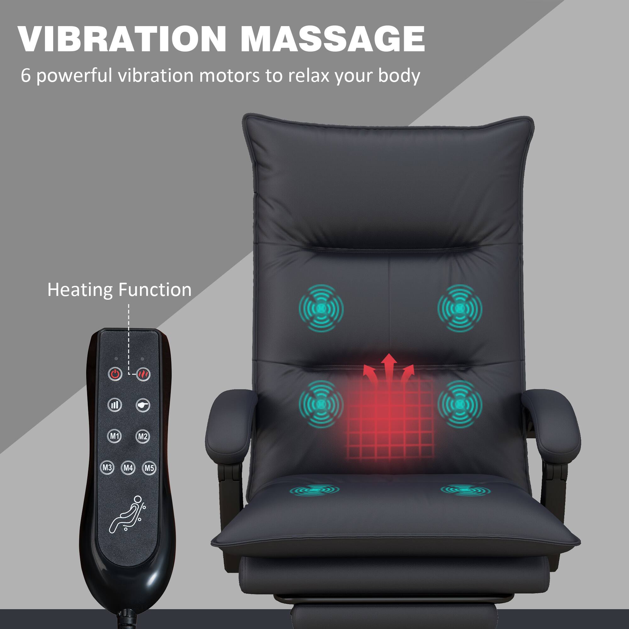 VIBRATION MASSAGE, 6 powerful vibration motors to relax your body, Heating Function, M1 M2 M3 M4 M5