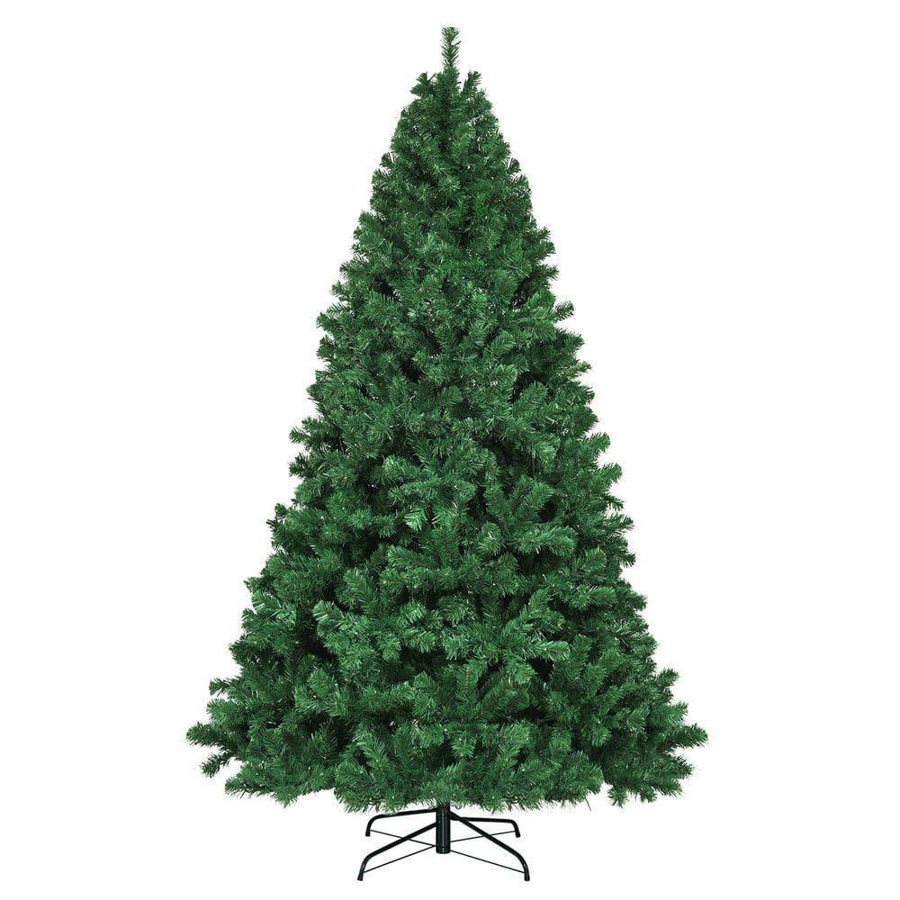 Resenkos - 7.5-Ft Pre-Lit Artificial Spruce Christmas Tree with 550 Lights - Green