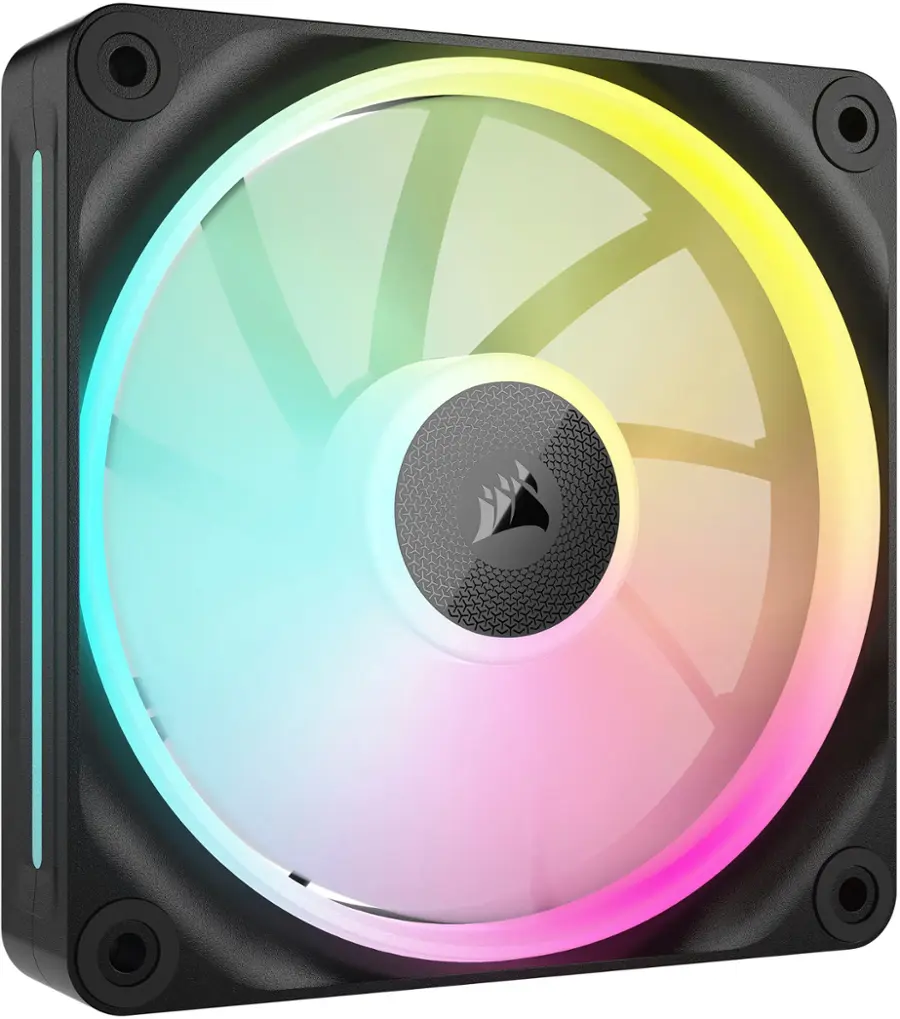 Alt View 16. CORSAIR - CUE LINK LX120 RGB 120mm PWM Fans Starter Kit (3-pack) - Black.