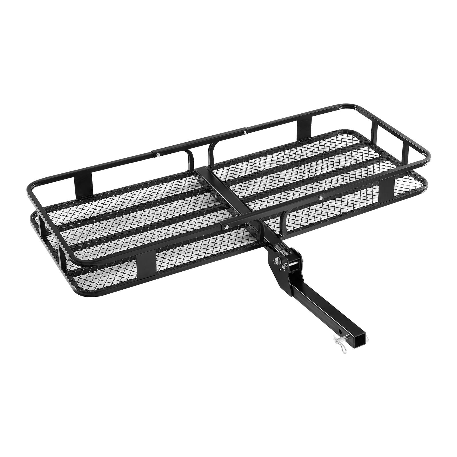 Alt View 5. VEVOR - 60" x 24" x 6", Hitch Cargo Carrier,500 lbs Capacity Hitch Cargo Carrier with Cargo Net with Hook & Waterproof Cargo Bag - Black.