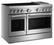 Angle. KitchenAid - 6.3 Cu. Ft. Freestanding Double Oven Electric Induction Commercial-Style Range with Griddle - Stainless Steel.