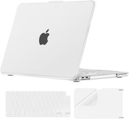mosiso - 3in1 Kit for MacBook Neo Case 13 inch A3404 2026 A18 Pro Chip, Shock-Absorbing Hard Shell &Keyboard Cover&Screen Film - Matte Clear