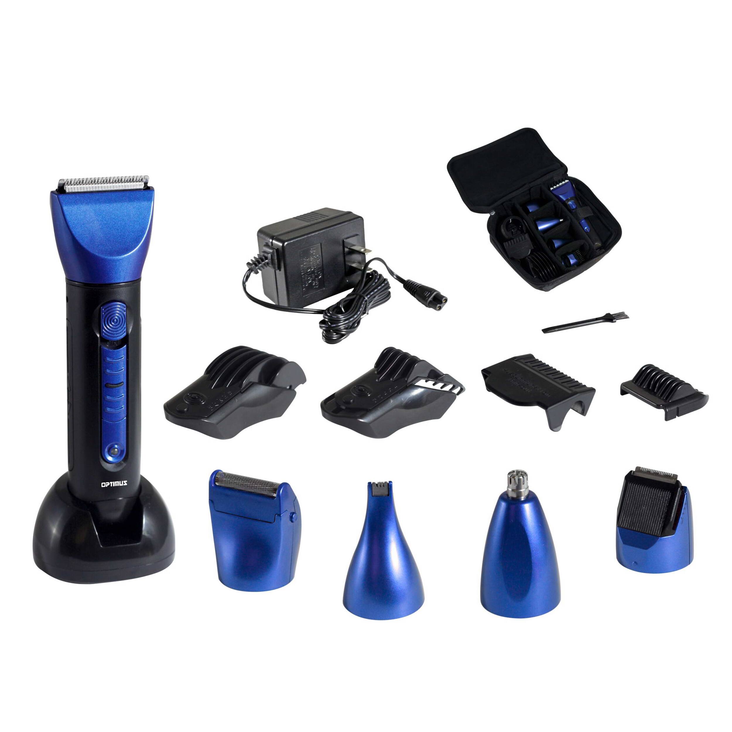 Alt View 4. Optimus - Optimus 15 Piece Wet/Dry Multi Use Clipper and Trimmer, Blue/Black by Optimus.