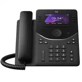 Cisco - DP-9851-K9 9851 VoIP IP Desk Phone 6-Line Gigabit PoE 3.7-inch Color LCD CUCM Webex Calling BroadWorks 3PCC HAC BNR - Carbon Black