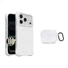 Ornarto - Vortuxe for iPhone 17 Pro Max Case 6.9" and for AirPods Pro 2 Case - White