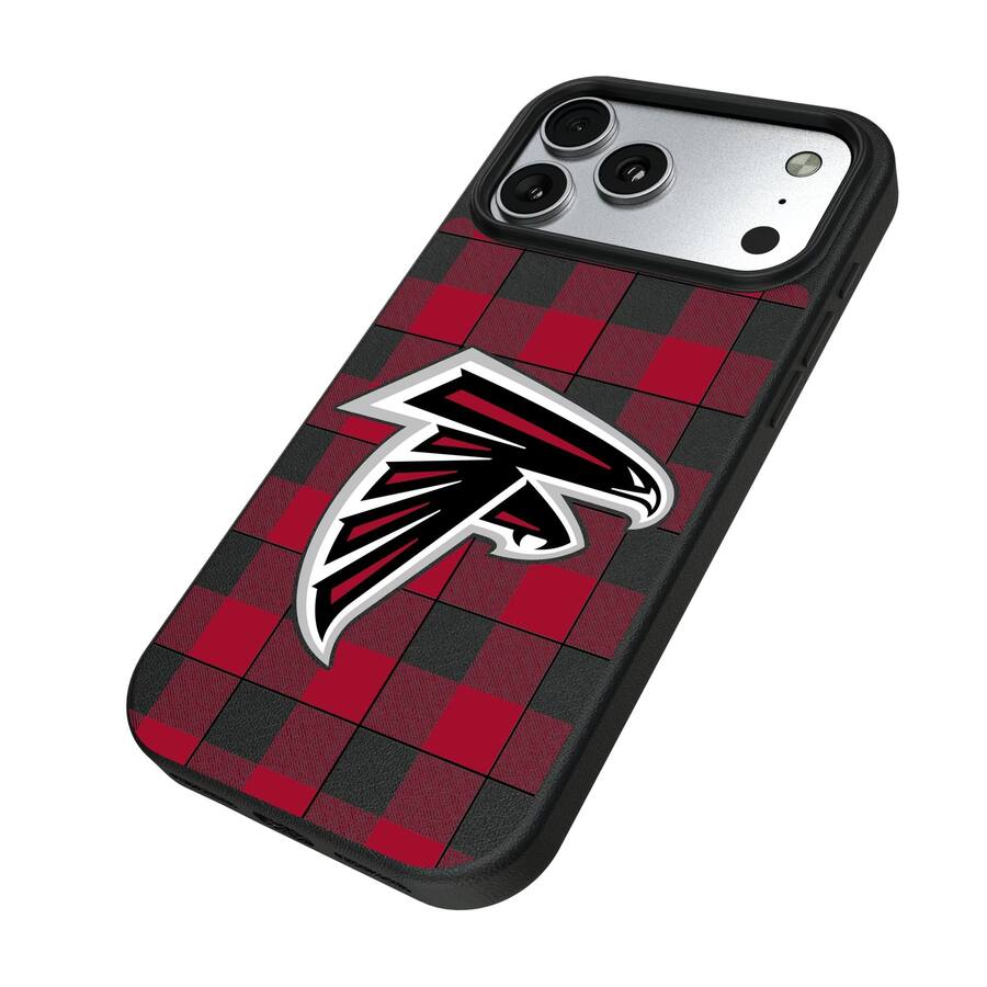 Ffe Pro Number Keyscaper NFL Atlanta Falcons Plaid Magnetic Bump iPhone Case 16 Pro ...