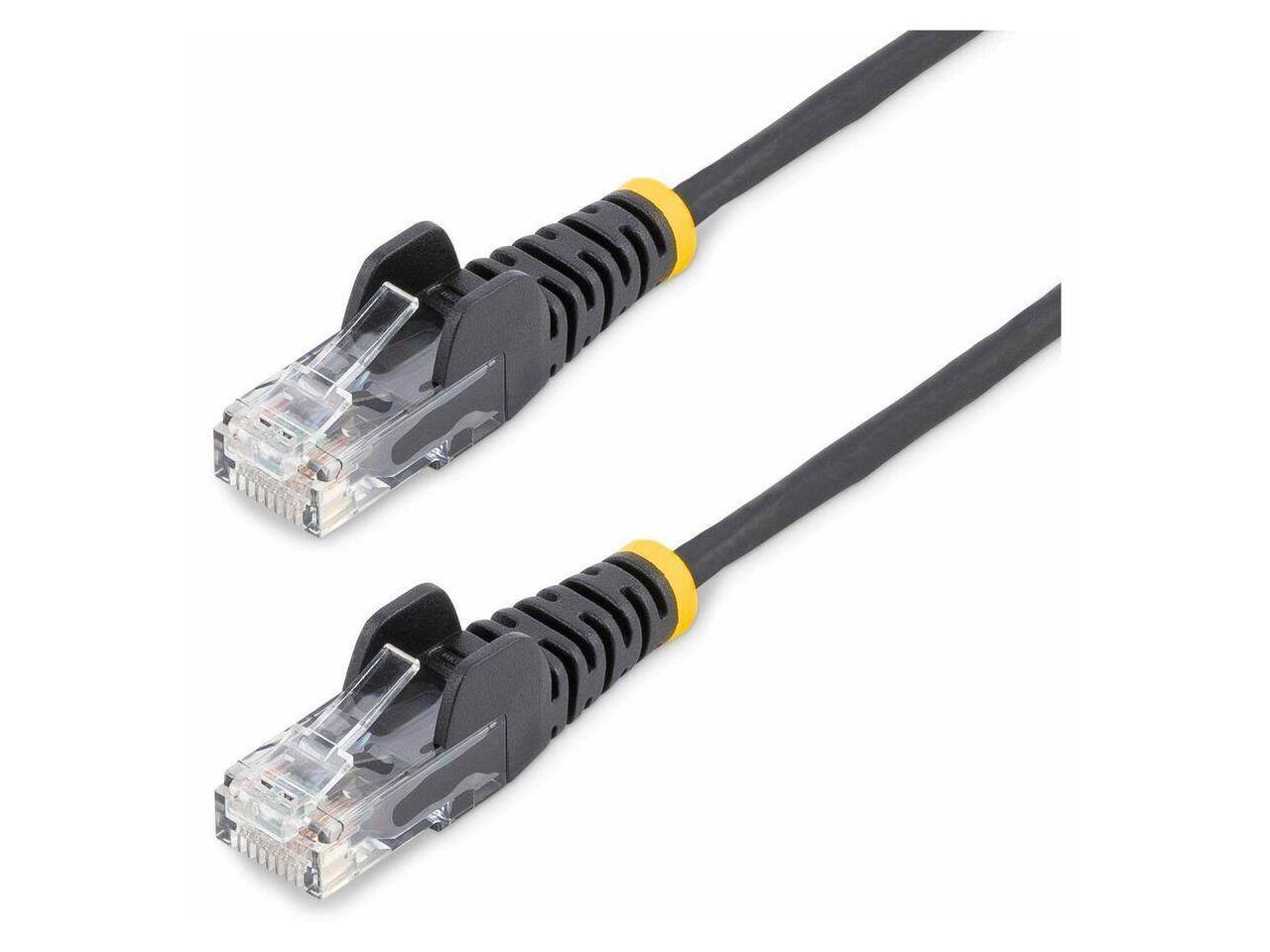 Alt View 1. StarTech.com - StarTech 15ft Black Slim CAT6 Ethernet Cable, 100W PoE, UTP, LSZH, Fluke Tested.