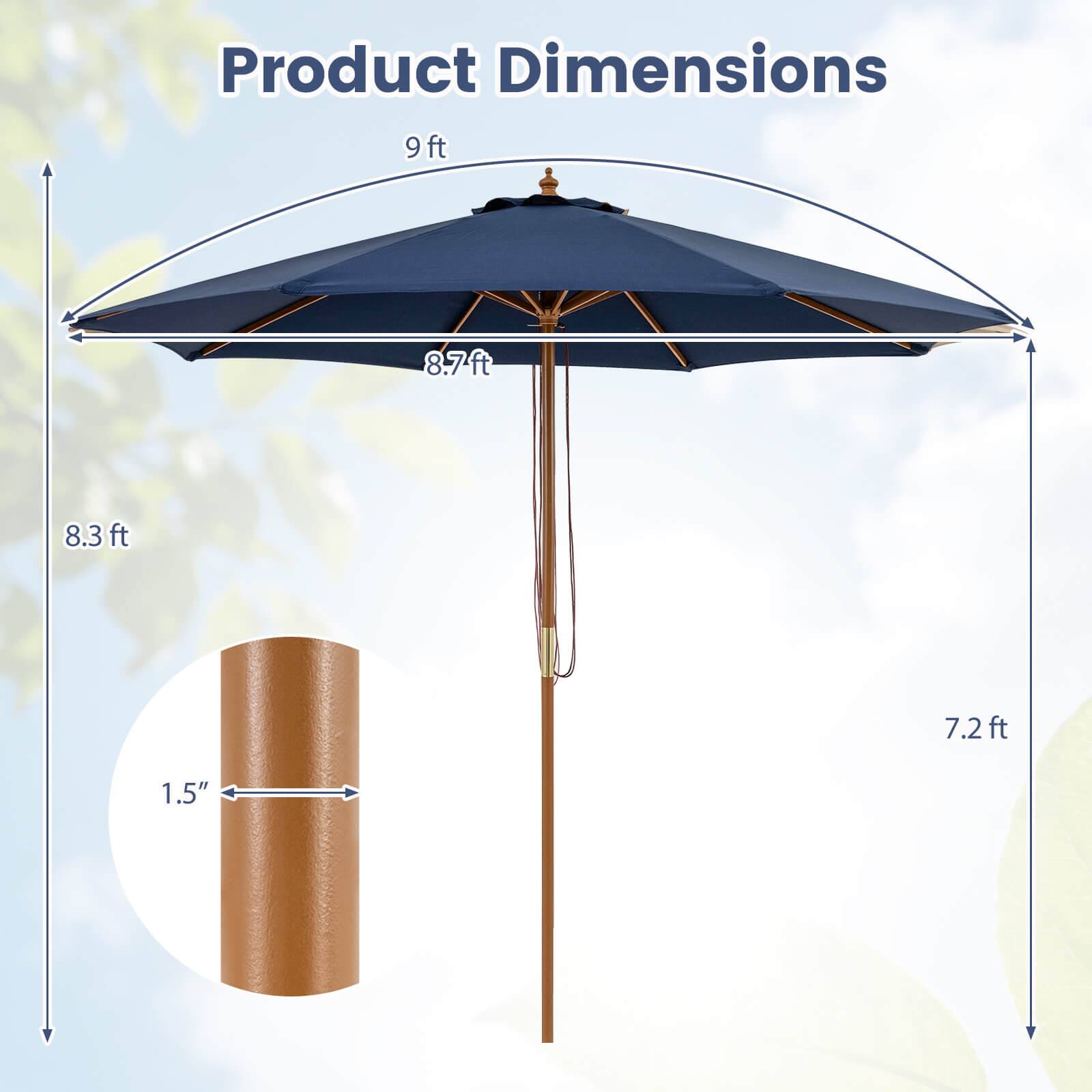 Product Dimensions: 9ft, 8.7ft, 8.3ft, 7.2ft, 1.5"