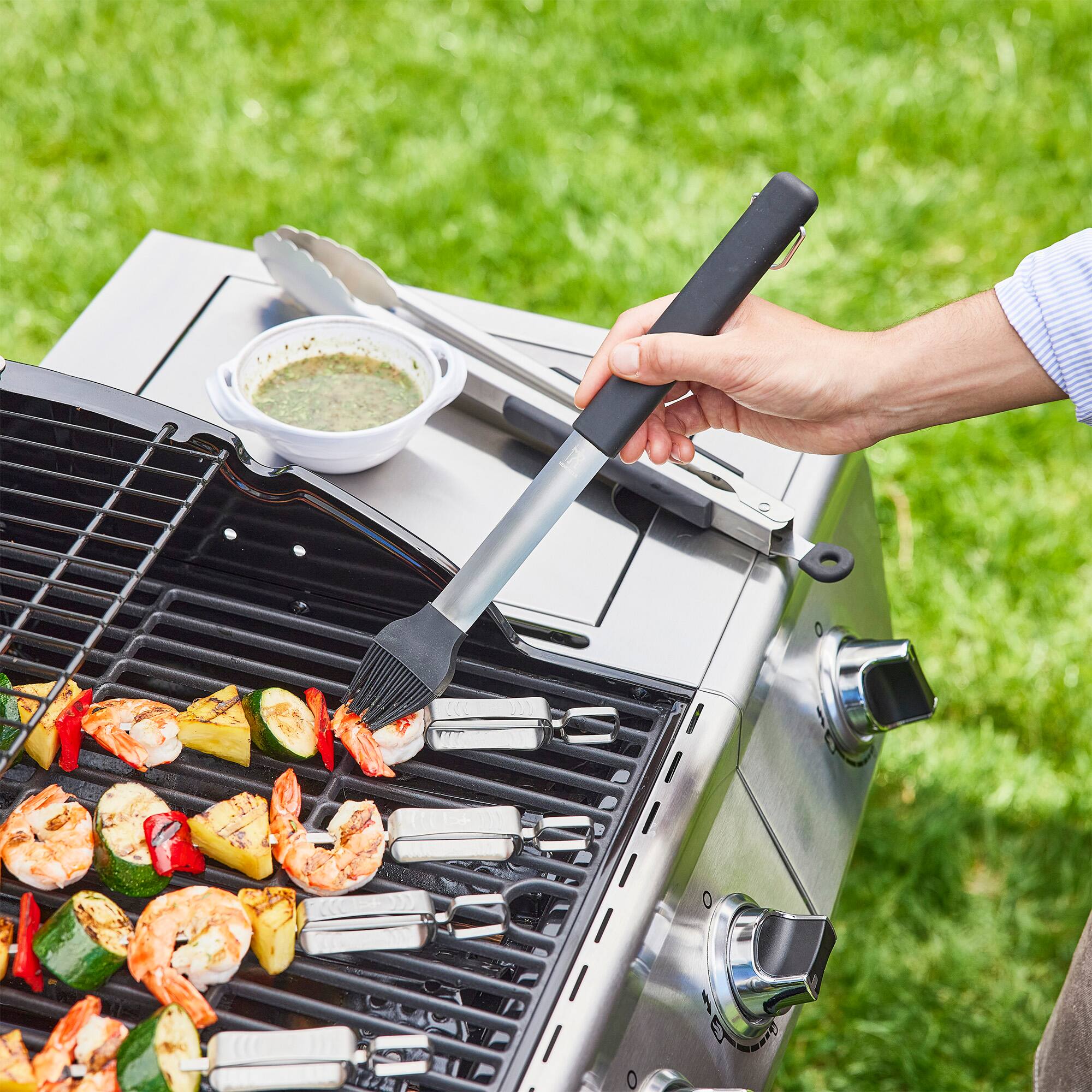 Alt View 1. Henckels - Henckels BBQ Stainless Steel Grill Basting Brush - Stainless Steel.