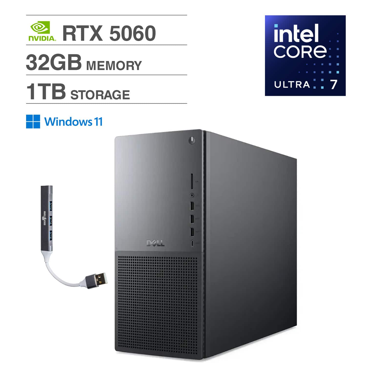 NVIDIA RTX 5060  
32GB MEMORY  
1TB STORAGE  
Intel Core Ultra 7  
Windows 11