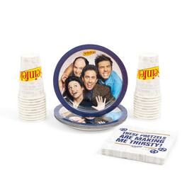 Silver Buffalo - Seinfeld 60-Piece Party Tableware Set | Cups, Plates, Napkins - Multi-Colored