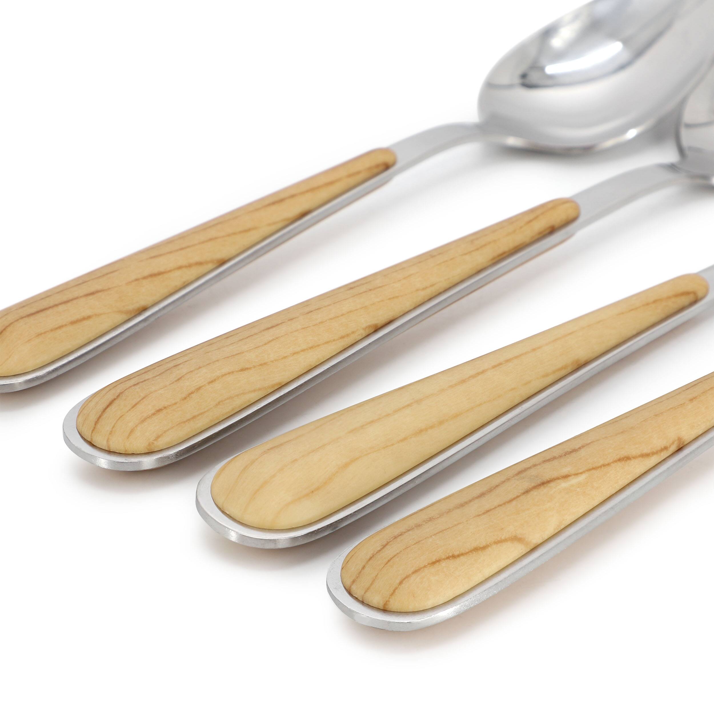 Alt View 2. Gibson - Gibson Home 16 Piece Langhorne Stainless Steel Flatware Set in Brown and Silver - Brown.