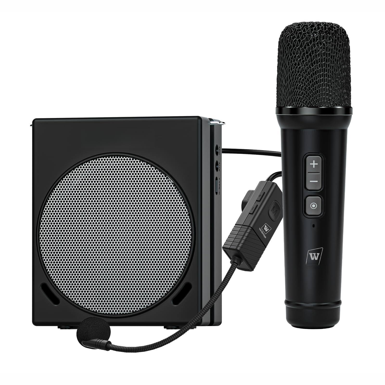 Front. TECH SAFARI - Winbridge S90 Voice Amplifier With 2 Wireless Handheld Microphones 30w Portable Pa System Hd Clear Sound Ba - S91.