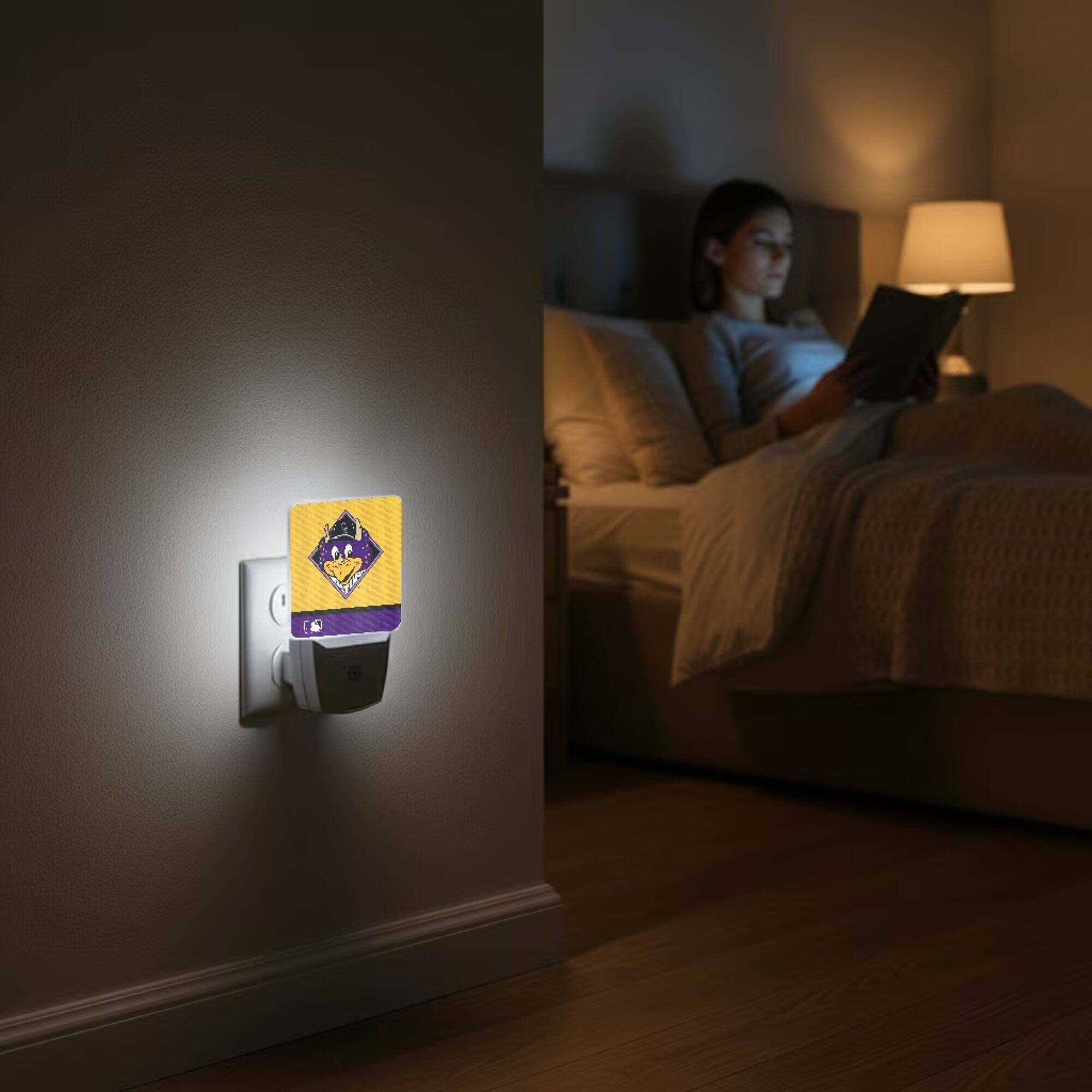 Alt View 3. Keyscaper - Colorado Rockies Stripe Mascot Nightlight 2-Pack - Multicolor.