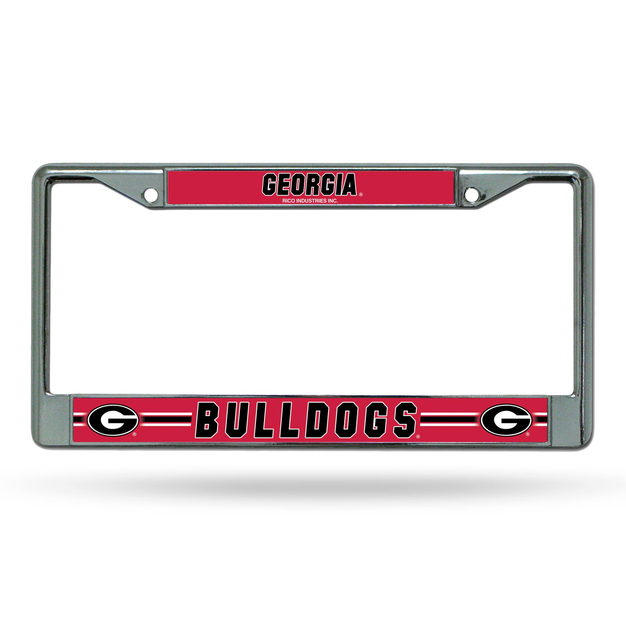 Georgia Bulldogs Chrome Metal License Plate Frame for your Car or Truck