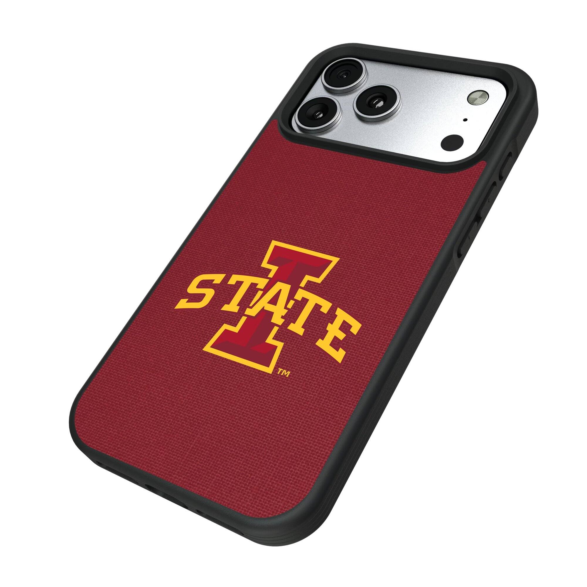 Alt View 1. Keyscaper - Iowa State Cyclones iPhone Solid Design Bump Case - 16 Plus - Multicolor.