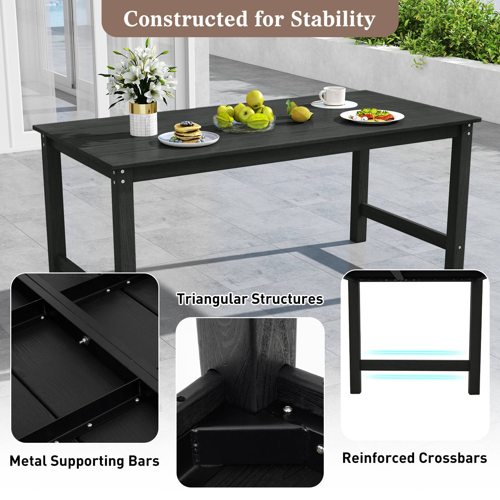 Constructed for Stability

- Triangular Structures
- Metal Supporting Bars
- Reinforced Crossbars