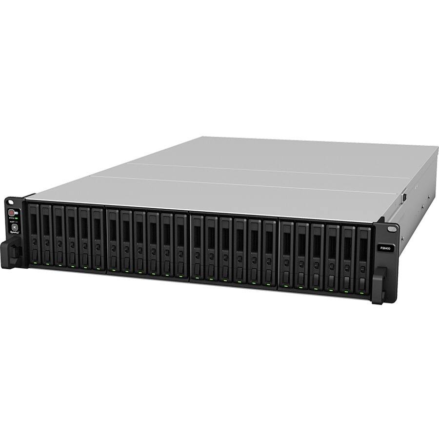 Alt View 4. Synology - Synology FlashStation FS6400 SAN/NAS Storage System - 2 x Intel Xeon Silver 4110 Octa-core (8 Core) 2.10 GHz - 24 x HDD - Black.
