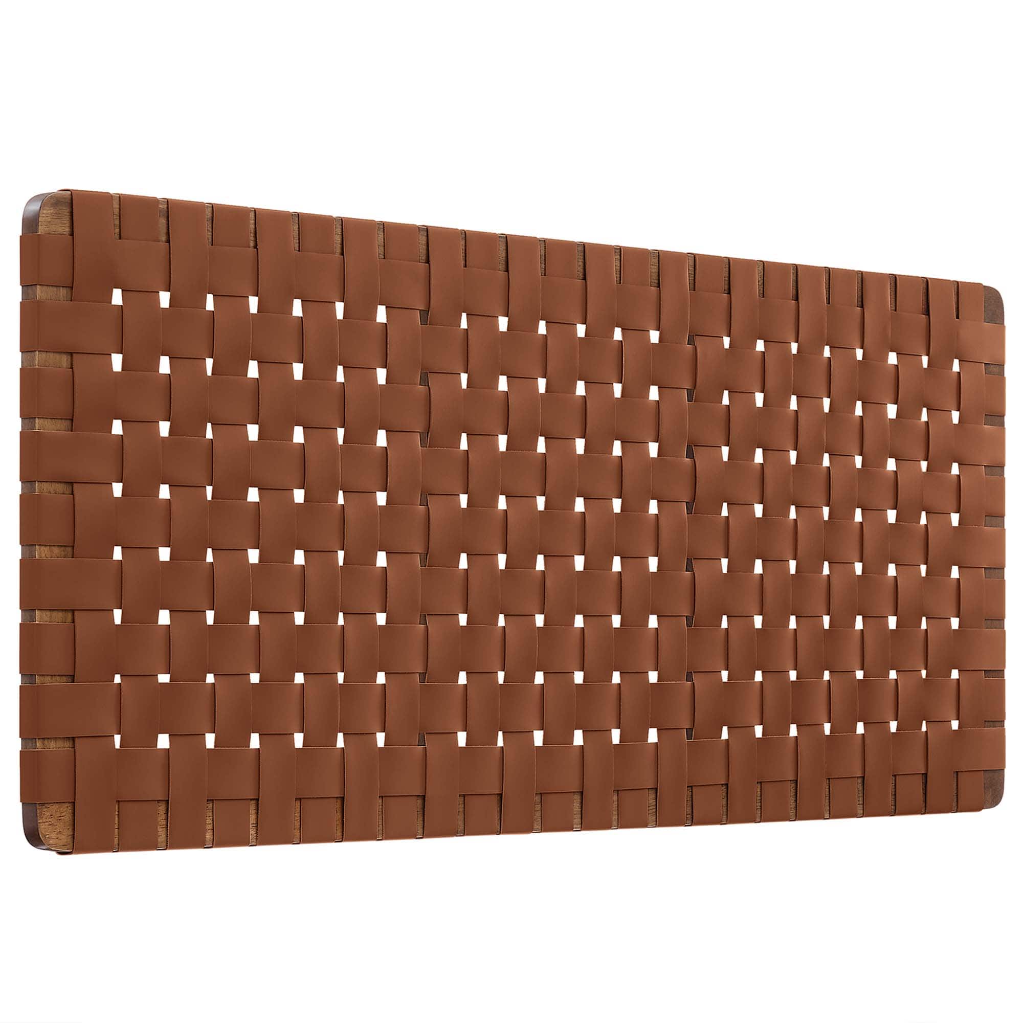 Sparta Weave Vegan Leather Full Headboard by Modway - Brown price history on PriceWatchPro