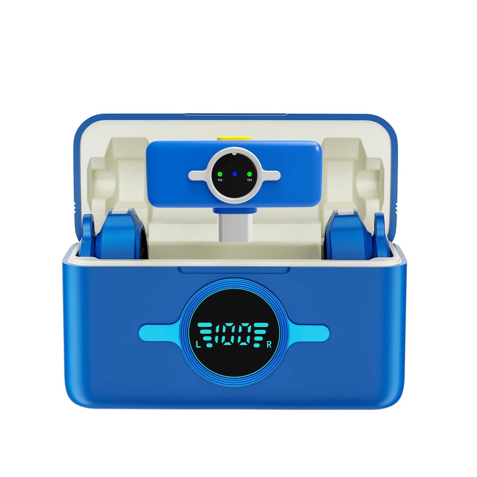 Front. METALTON - Lavalier Microphone For Iphone android laptop With Lightning c Plug 48khz 24bit Noise Cancellation 100 - Blue.