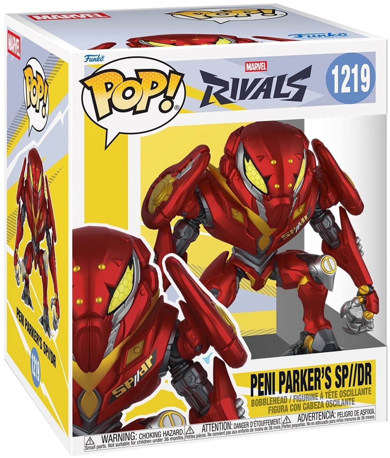 MARVEL POP! Funko WHIVER Funko MARVEL 100 RIVALS 1219 POP!

SP/dr
PENI PARKER'S SP///DR FIGURINE TTE OSCILLANTE BOBBLEHEAD CON CABEZA OSCILANTE FIGURA PELIGRO DE ASFIXIA, D'TOUFFEMENT. ADVERTENCIA: es adecuado para niños menores de 36 meses. DANGER D pequerias. No ATTENTION: 36 mois. Partes enfants de moins de HAZARD. convient pas aux CHOKING Petites, pieces. Me WARNING: suitable for children under 36 months. Small parts. Not