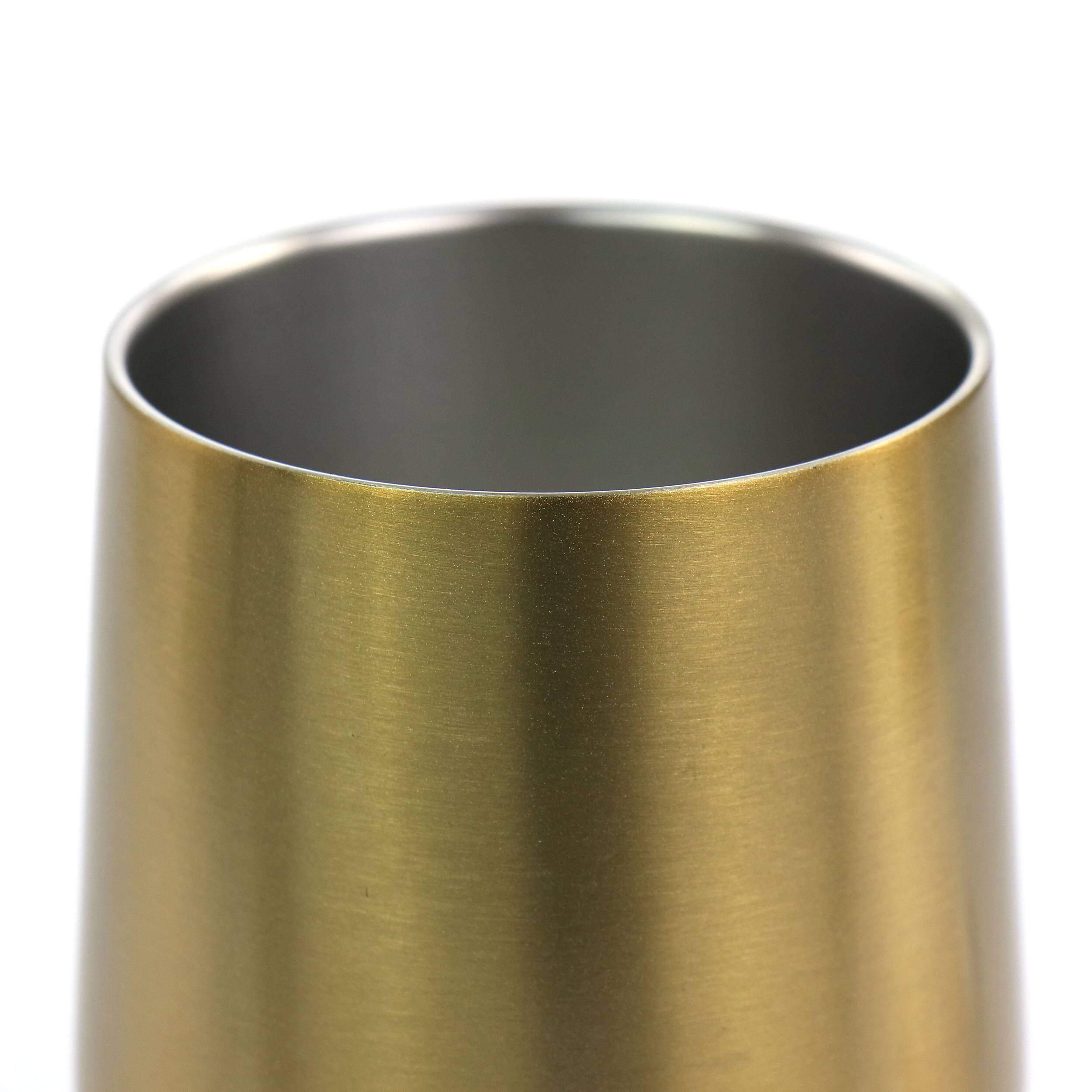 Alt View 4. Gibson - WAO 12 Ounce Thermal Wine Tumbler with Lid in Gold - Gold.