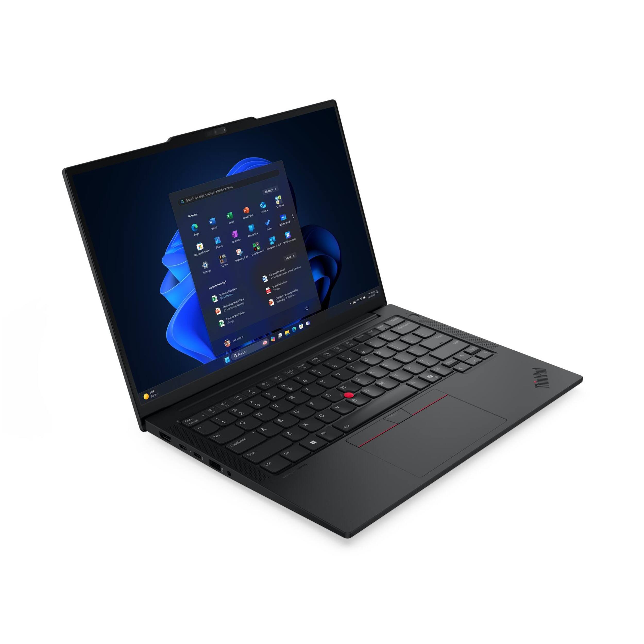 Alt View 3. Lenovo - Lenovo ThinkPad E14 Gen 7 14" WUXGA Laptop,Intel Core 5 210H,16GB RAM,512GB SSD,Backlit,Fingerprint,Win 11 Pro,Black - Black.