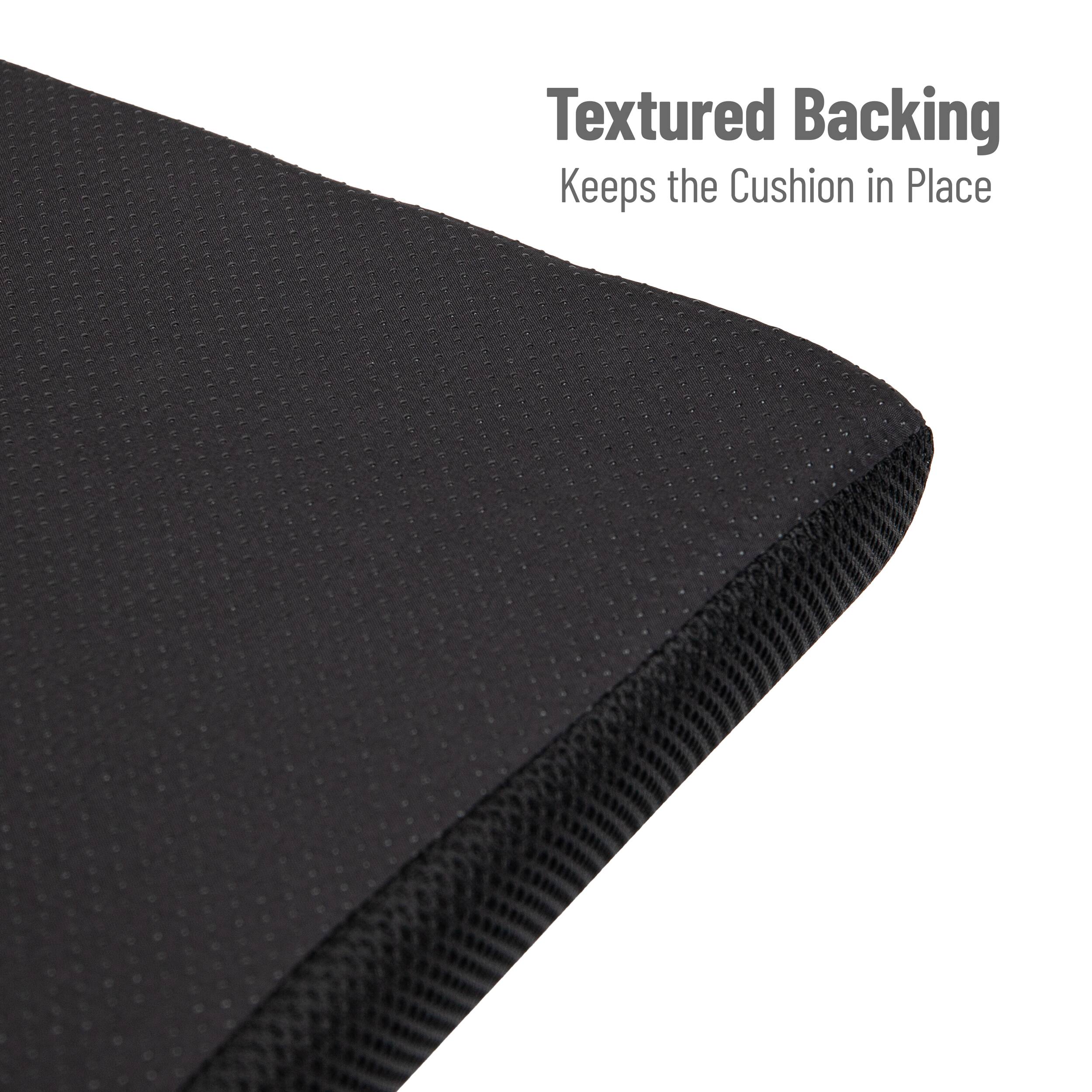 Alt View 12. Mind Reader - Office Chair Cushion, Ergonomic, Orthopedic, Portable, Car Seat, Memory Foam, 18"L x 17.5"W x 3"H - Black.