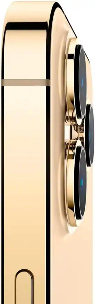 Back. Apple - iPhone 13 Pro A2483 (Fully Unlocked) 128GB w/ Pre-Installed Tempered Glass - Gold.