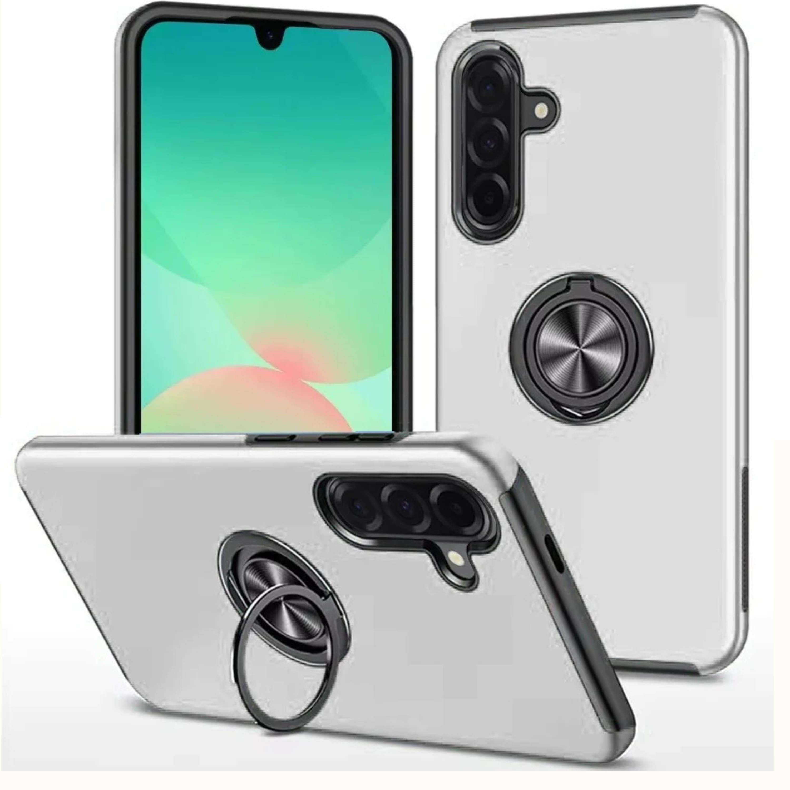 Kitcheniva - Heavy Duty Rubber Armor Case With Tempered Glass For Samsung A27 5G - Silver price history on PriceWatchPro