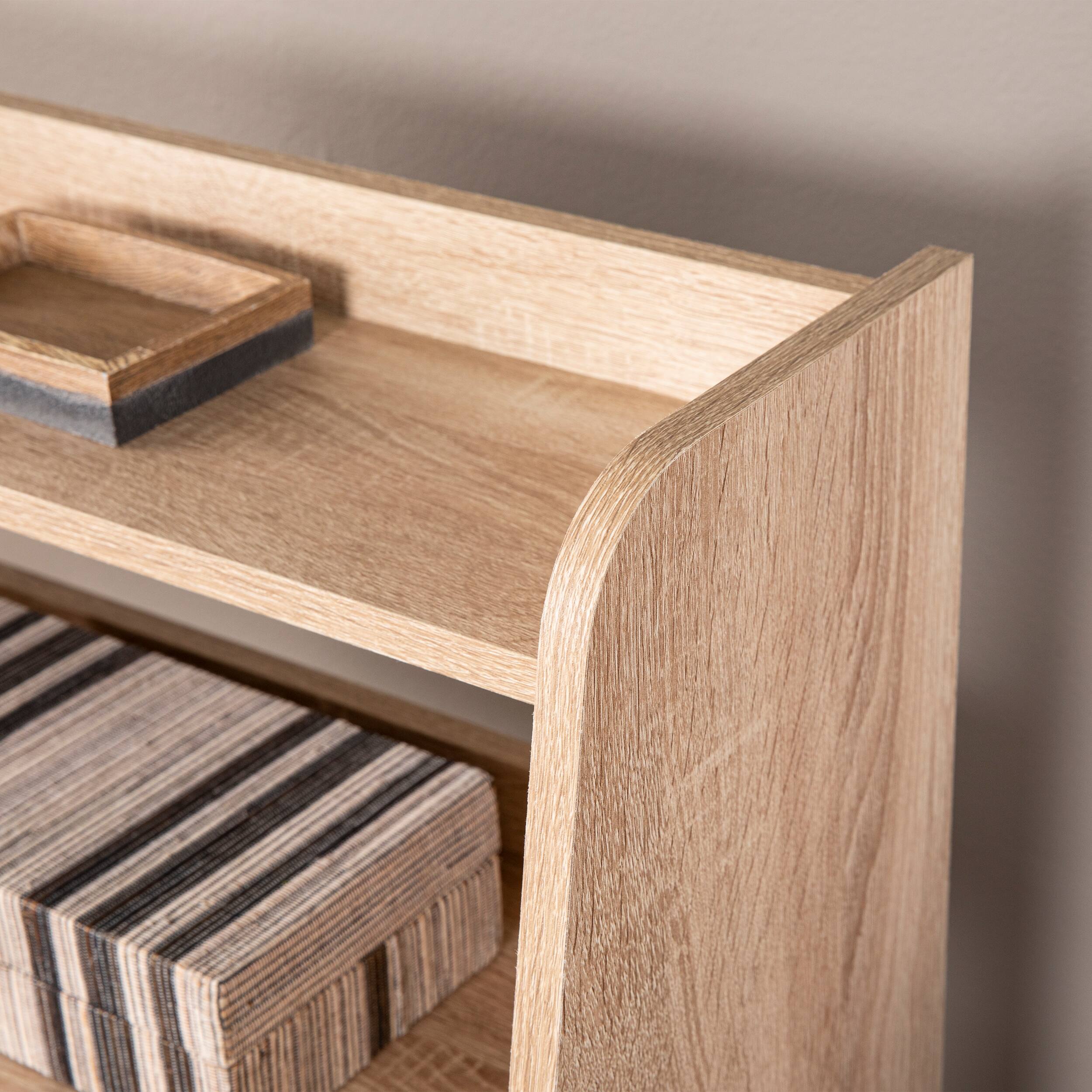 Angle. TinyHomie - Berritza Midcentury Modern Bookshelf Natural - Natural.