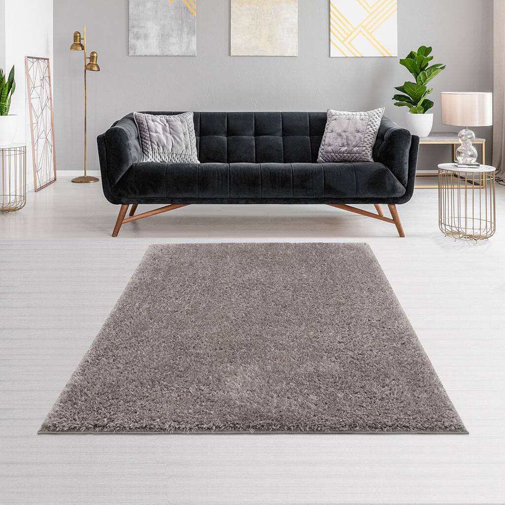 Front. APRILSOUL - Machine Woven Super Soft Plush Rug High Traffic Easy Clean Transparent Latex Back - Grey.