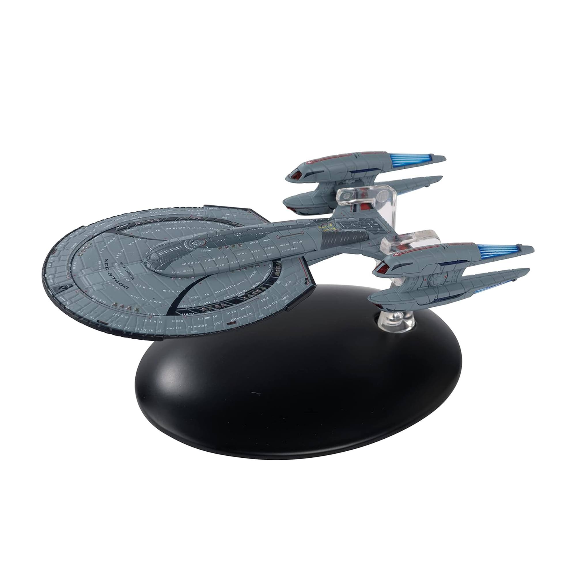 Alt View 1. Eaglemoss - Eaglemoss Star Trek Starship Replica | USS Chimera (Heavy Destroyer) - Grey.