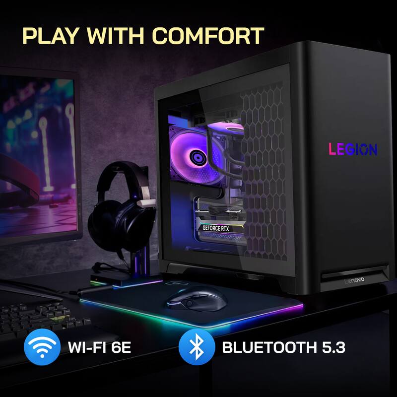 PLAY WITH COMFORT

16 GEFORCE RTX LEGION Lenovo WI-FI 6E BLUETOOTH 5.3