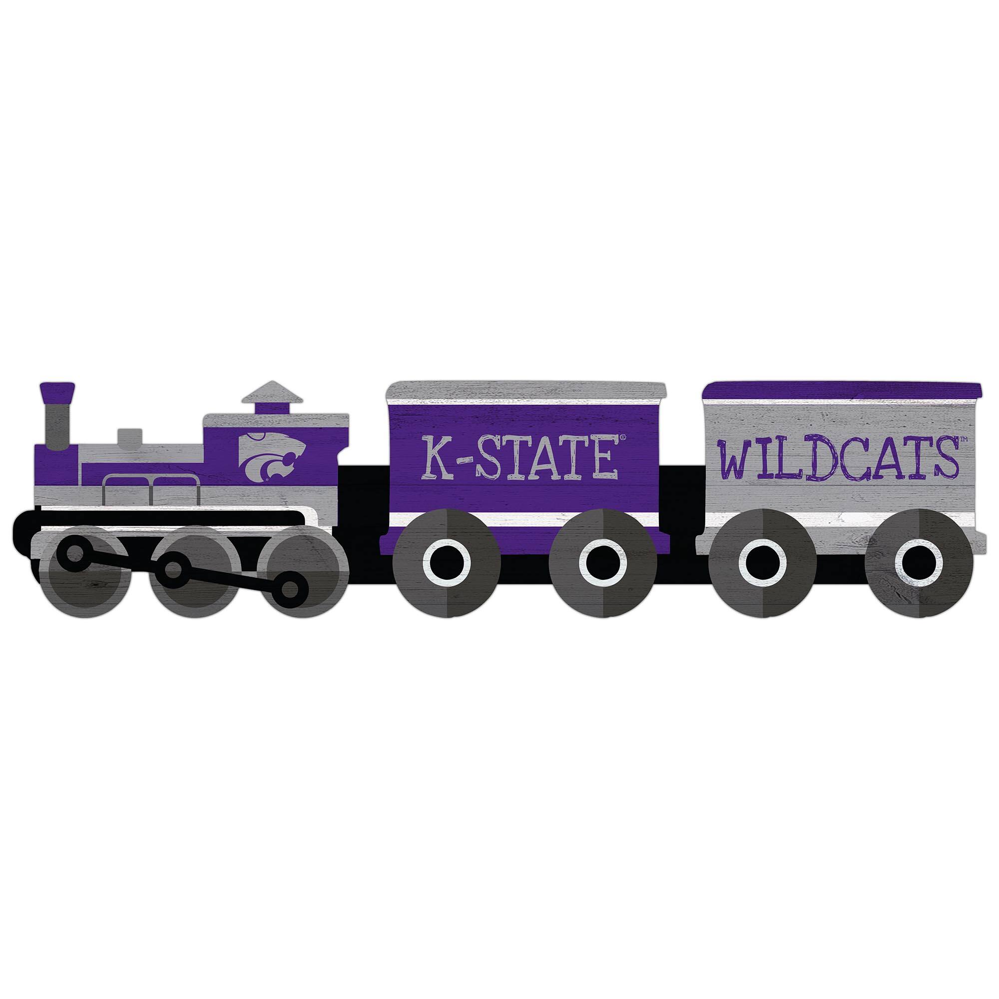 Kansas State Wildcats 6'' x 24'' Train Cutout Sign
