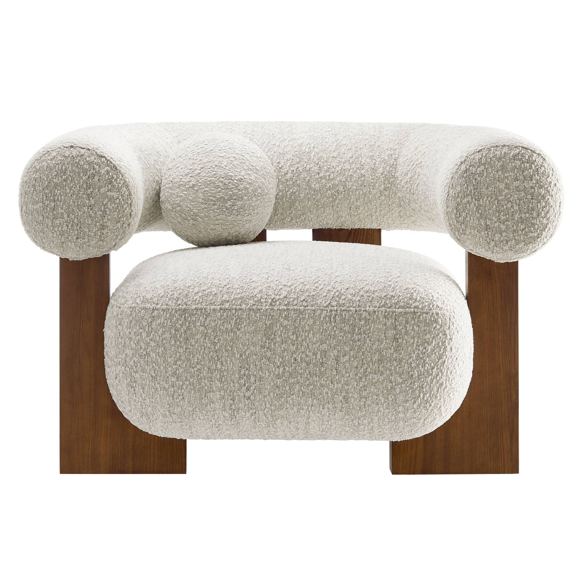 Alt View 4. Modway - Jace Boucle Accent Chair by Modway - Pearl.