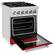 Left. ZLINE - Dual Fuel Range with Gas Stove and Electric Oven in Stainless Steel and Red Matte Door - Multicolor.