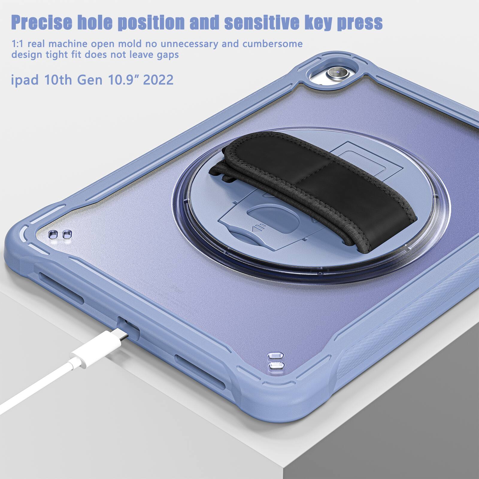 Precise hole position and sensitive key press  
1:1 real machine open mold no unnecessary and cumbersome design tight fit does not leave gaps  
iPad 10th Gen 10.9" 2022
