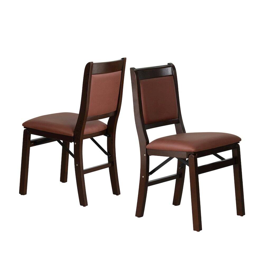 Left. East West Furniture - Waco Kitchen Chairs with PU Leather Seat - Mahogany.