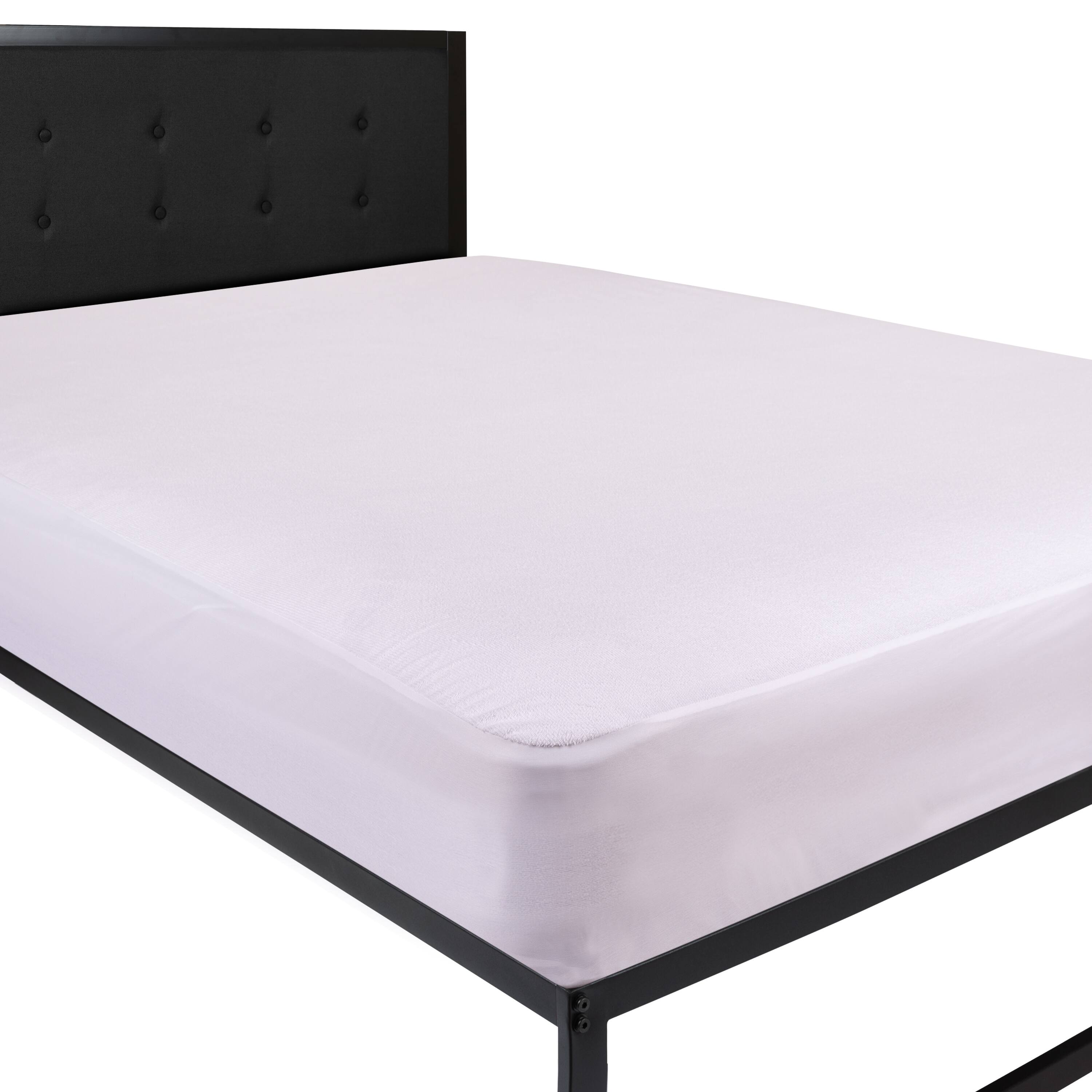 Alt View 1. Emma + Oliver - Smooth Fabric Waterproof And Hypoallergenic Mattress Protector - White.
