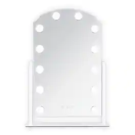 Zadro - Scalloped Edge Hollywood LED Vanity Mirror 12" x 19" - White