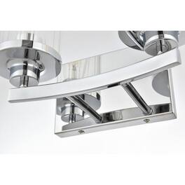 Living District - Saanvi 2 light Bath Sconce - Chrome And Clear