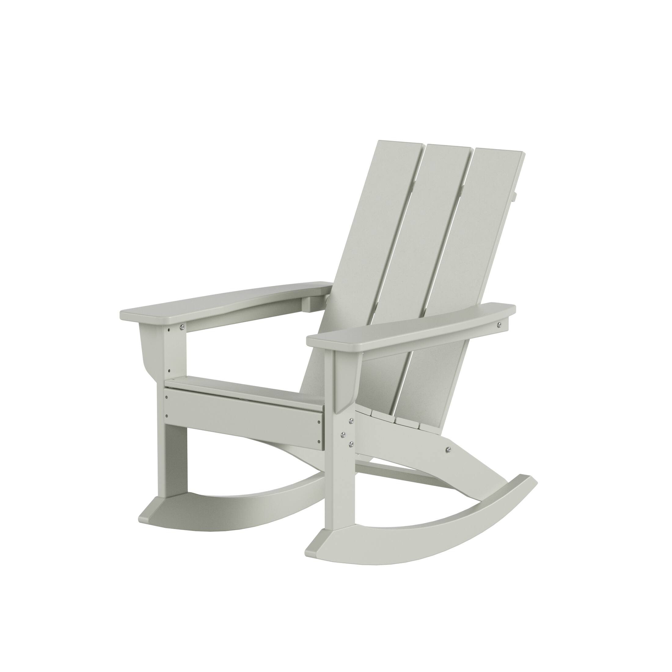 Alt View 5. WestinTrends - WestinTrends Ashore Outdoor Patio Modern Adirondack Rocking Chair - Sand.