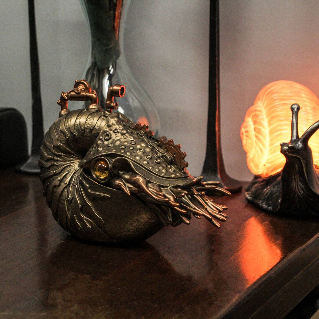 Zeckos Copper Finished Steampunk Nautilus Sea Monster Fantasy Tabletop ...