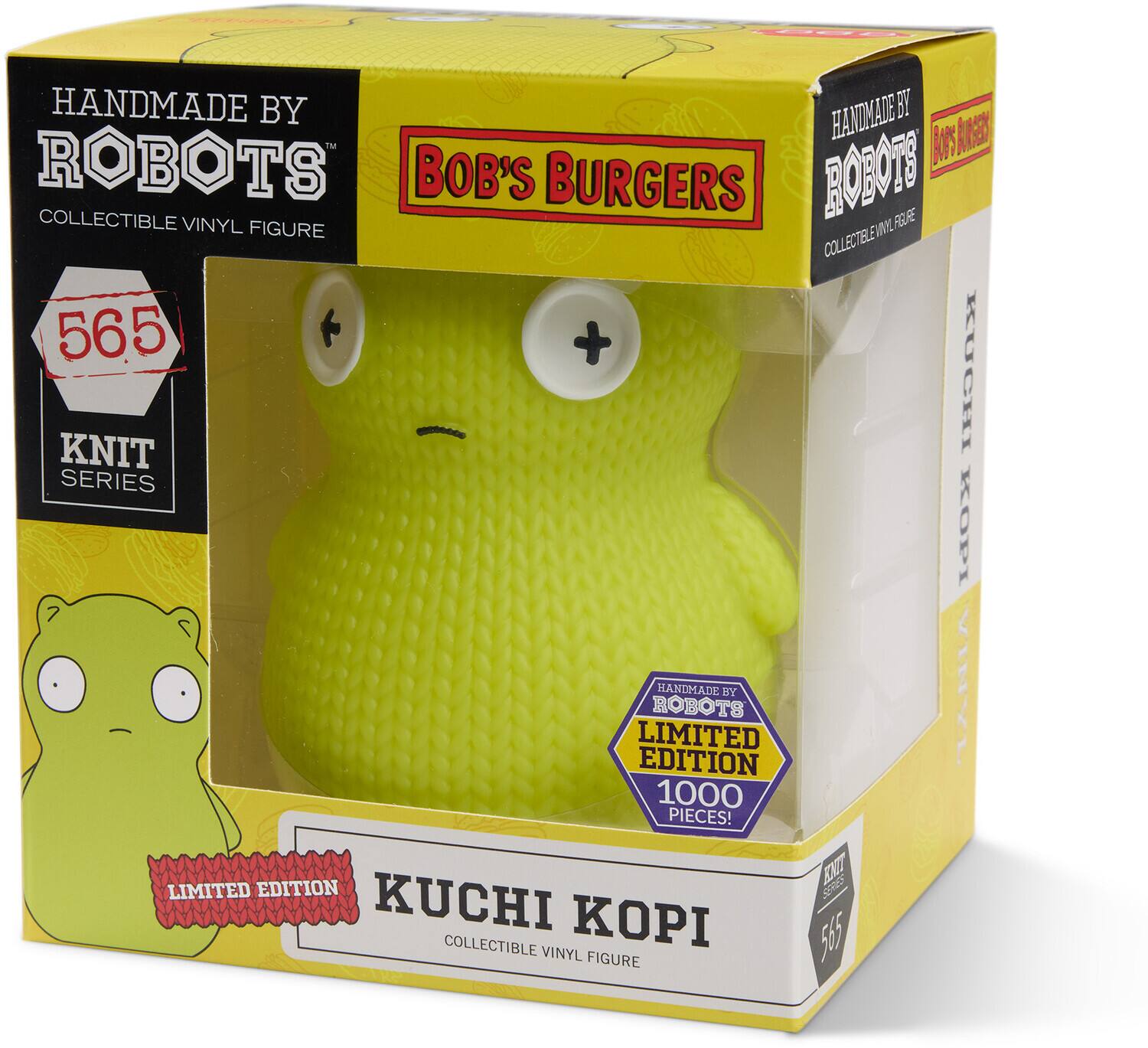 HANDMADE BY ROBOTS COLLECTIBLE VINYL FIGURE

BOB'S BURGERS

565

KNIT SERIES

KUCHI KOPI

LIMITED EDITION

1000 PIECES!